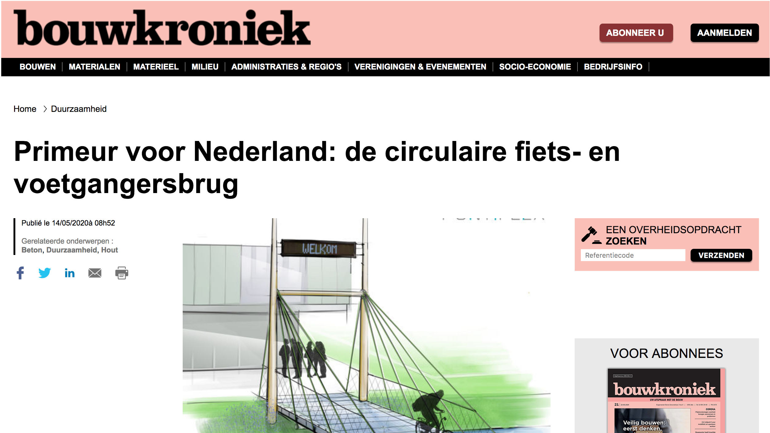 Artikel Pontiflex op bouwkroniek.be 